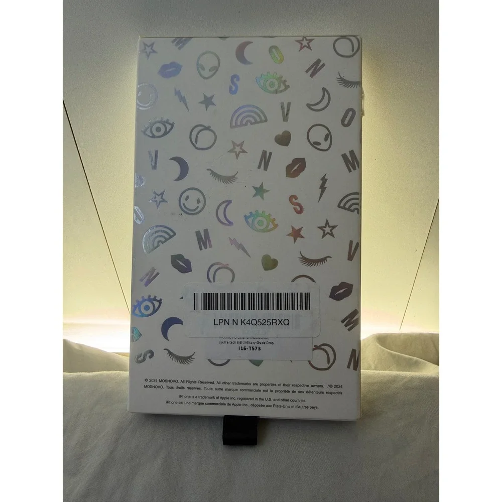 MOSNOVO iPhone 16 Pro Case Clear Floral Pattern 6.6ft Drop Protection I16-T573